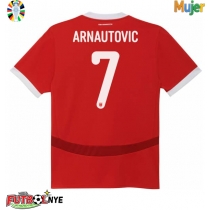 Camiseta Austria Marko Arnautovic #7 Primera Equipación para mujer Eurocopa 2024 manga corta